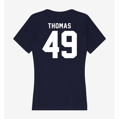 Georgia Tech - NCAA Football : Ronnie Thomas - Women's V-Neck T-Shirt-1