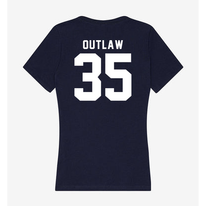 Georgia Tech - NCAA Football : Braylon Outlaw - Women's V-Neck T-Shirt-1