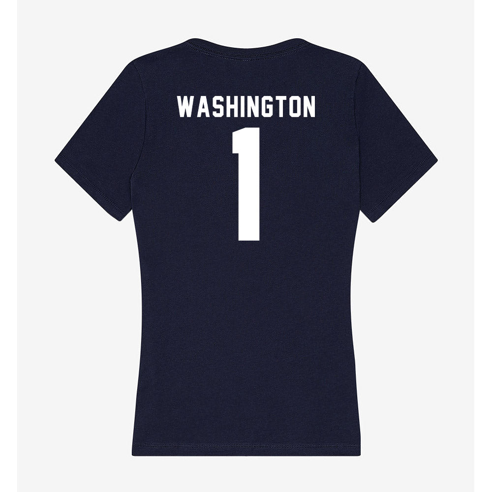Georgia Tech - NCAA Men's Basketball : Lamar Washington - Women's V-Neck T-Shirt-1