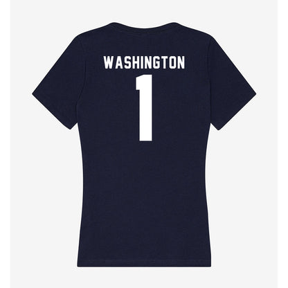 Georgia Tech - NCAA Men's Basketball : Lamar Washington - Women's V-Neck T-Shirt-1