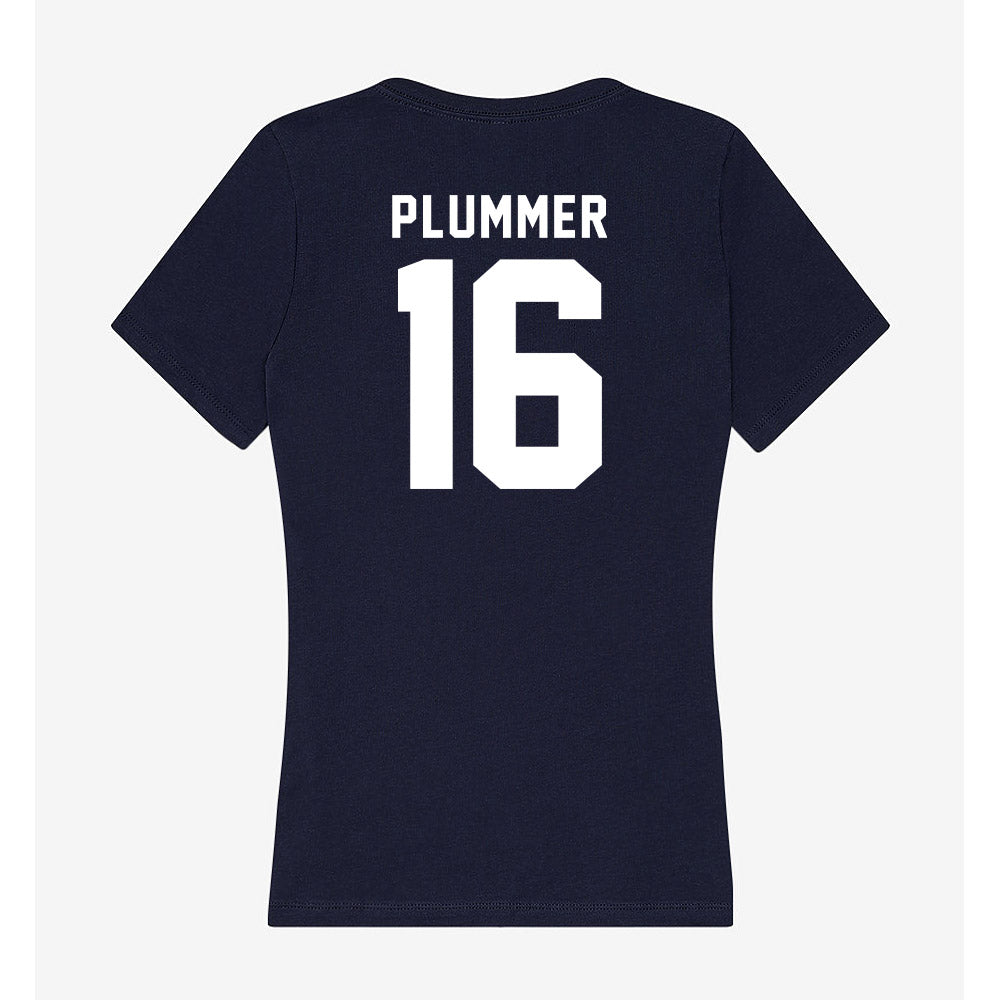 Georgia Tech - NCAA Football : Jaiven Plummer - Women's V-Neck T-Shirt-1