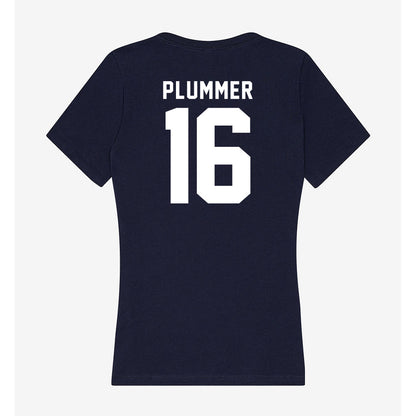 Georgia Tech - NCAA Football : Jaiven Plummer - Women's V-Neck T-Shirt-1