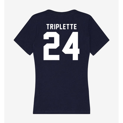 Georgia Tech - NCAA Football : Ronald Triplette - Women's V-Neck T-Shirt-1