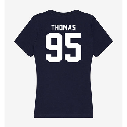 Georgia Tech - NCAA Football : Tawfiq Thomas - Women's V-Neck T-Shirt-1