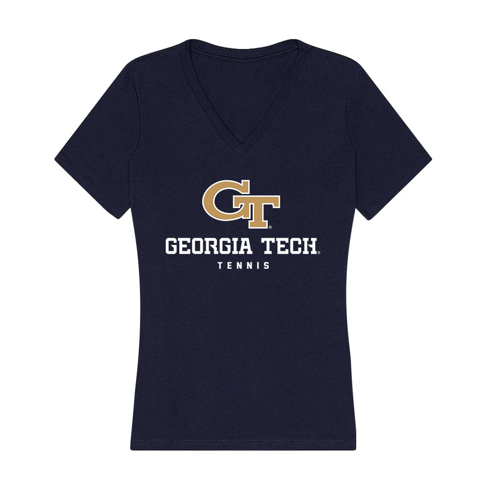 Georgia Tech - NCAA Women's Tennis : Taly Licht - Women's V-Neck T-Shirt-0