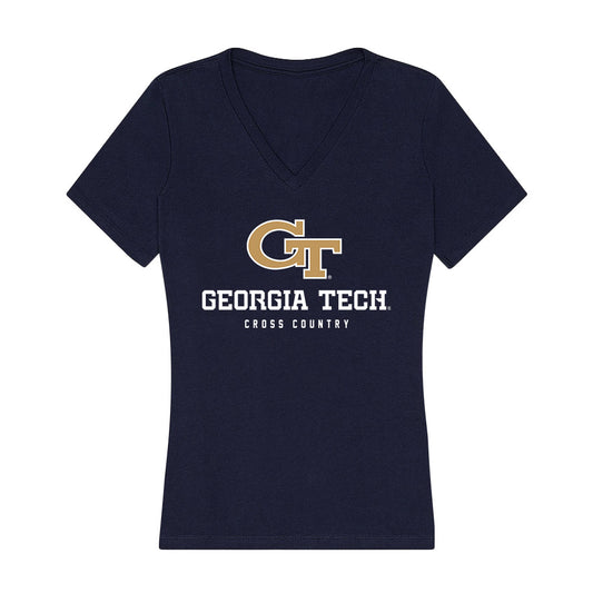 Georgia Tech - NCAA Women's Cross Country : Sarah Copeland - Women's V-Neck T-Shirt-0