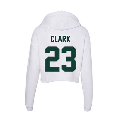 Michigan State - NCAA Men's Ice Hockey : Jimmy Clark - Women's Crop Fleece Hoodie-1
