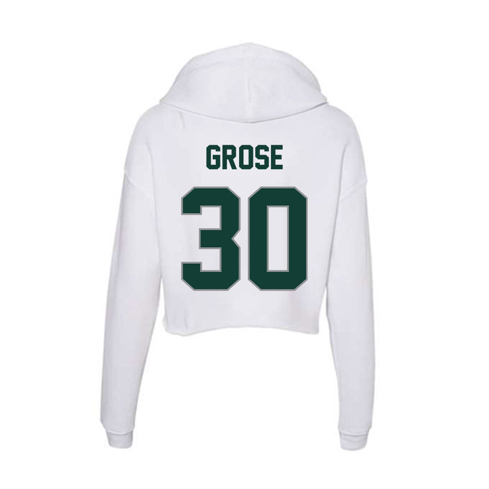 Michigan State - NCAA Football : Aveon Grose - Women's Crop Fleece Hoodie-1