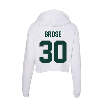 Michigan State - NCAA Football : Aveon Grose - Women's Crop Fleece Hoodie-1