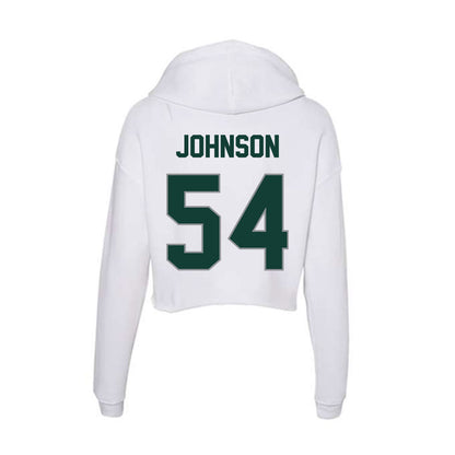 Michigan State - NCAA Football : Antonio Johnson - Women's Crop Fleece Hooded Sweatshirt-1