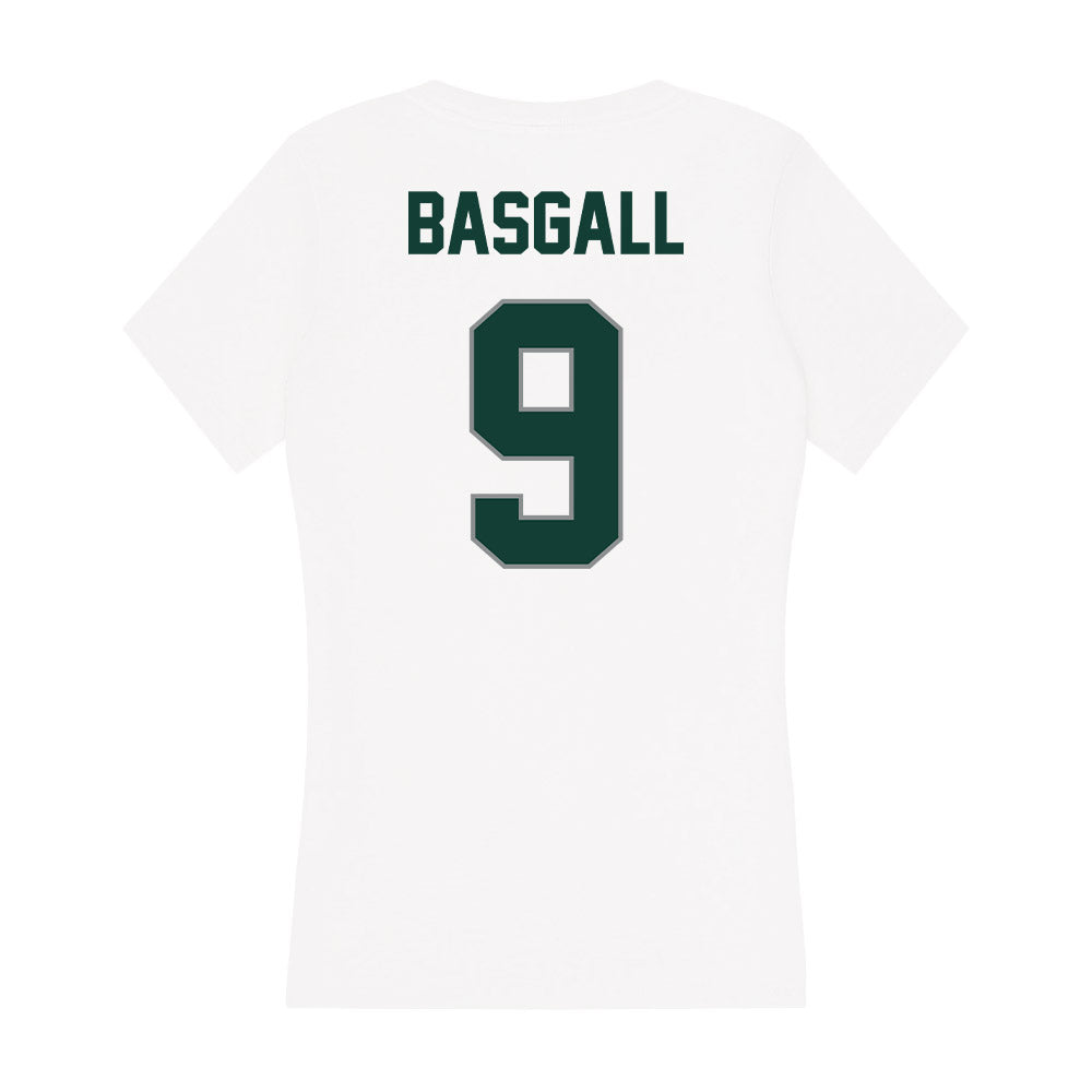 Michigan State - NCAA Men's Ice Hockey : Matthew Basgall - Women's V-Neck T-Shirt-1