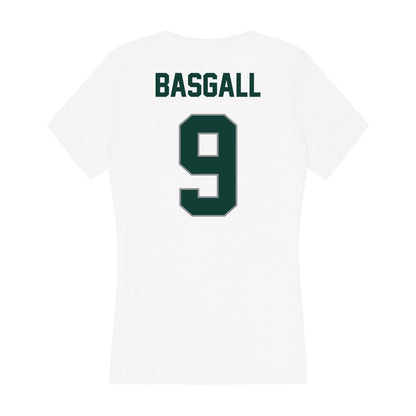 Michigan State - NCAA Men's Ice Hockey : Matthew Basgall - Women's V-Neck T-Shirt-1
