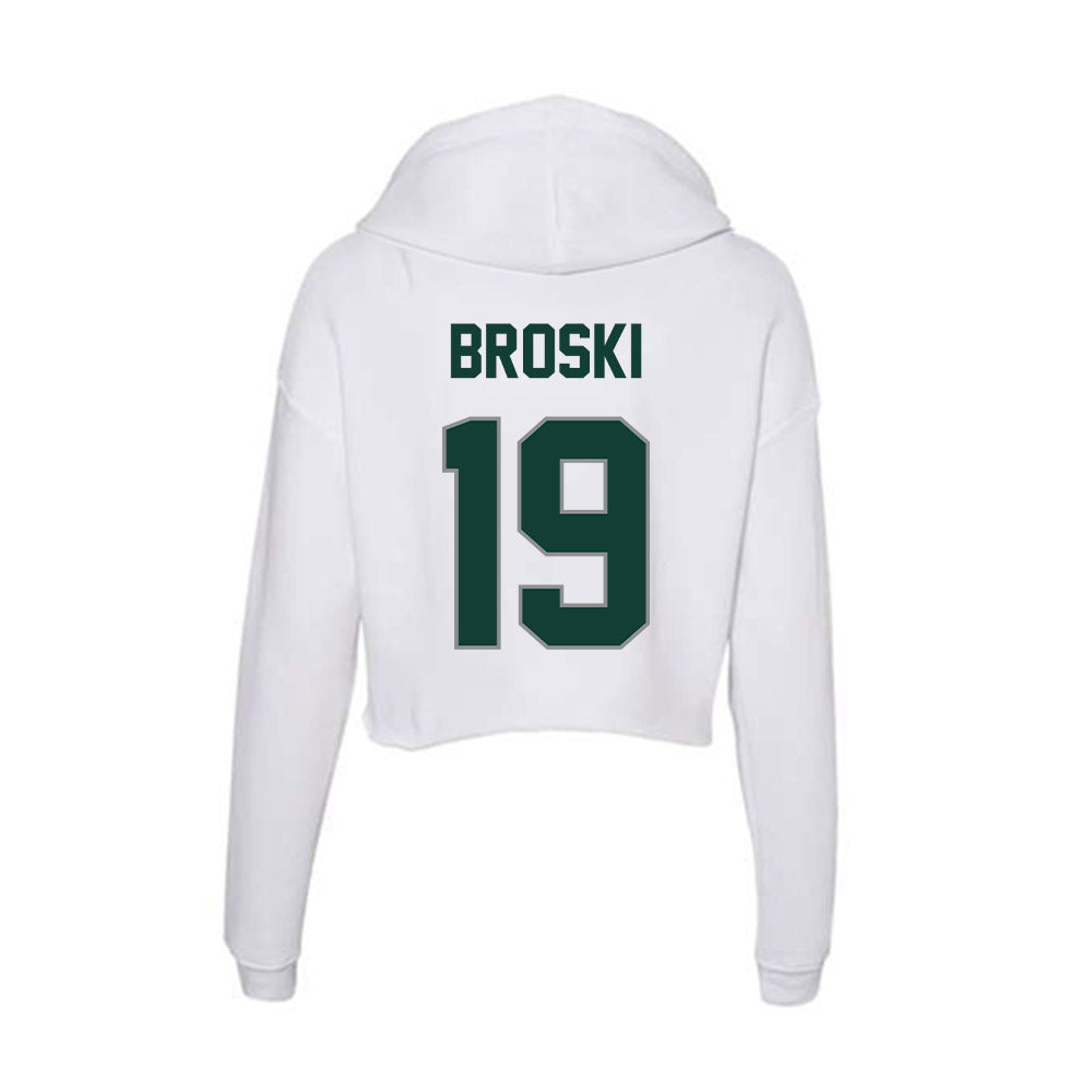Michigan State - NCAA Baseball : Adam Broski - Women's Crop Fleece Hoodie-1