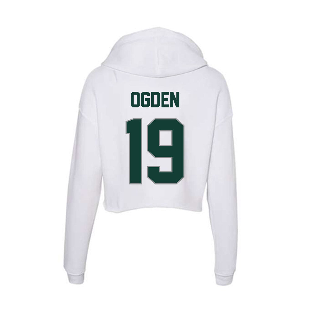 Michigan State - NCAA Women's Volleyball : Hayley Ogden - Women's Crop Fleece Hooded Sweatshirt-1