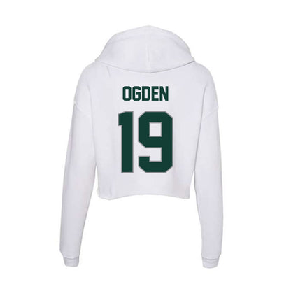Michigan State - NCAA Women's Volleyball : Hayley Ogden - Women's Crop Fleece Hooded Sweatshirt-1