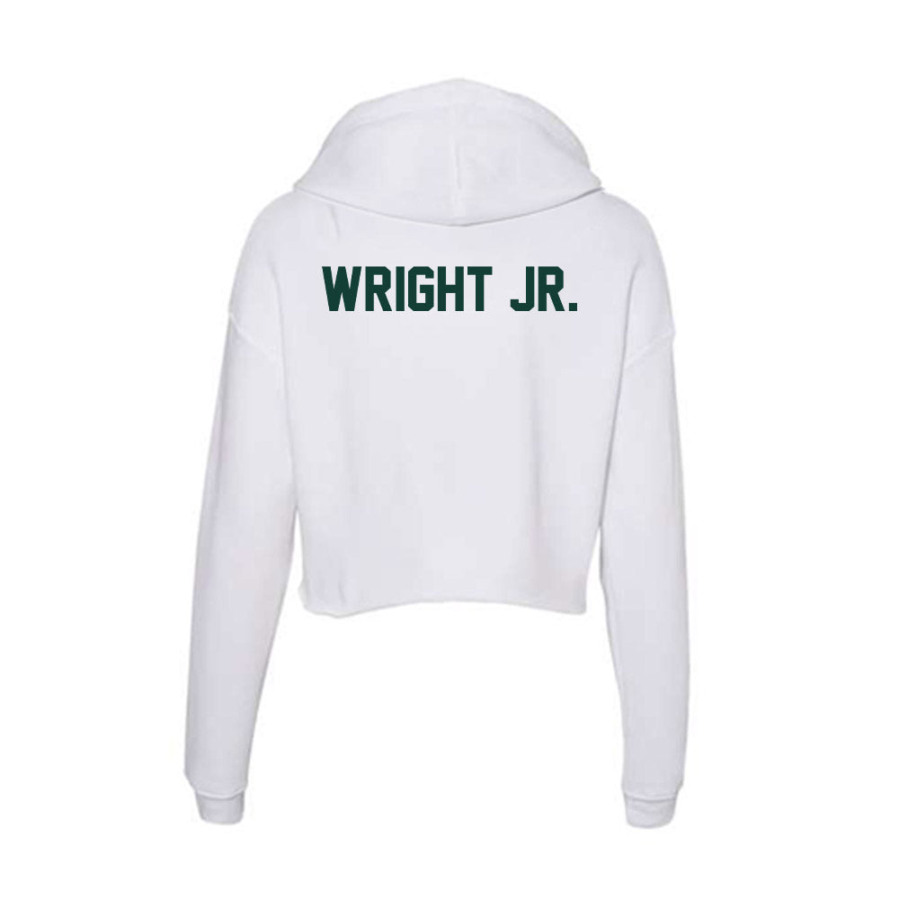 Michigan State - NCAA Football : Robert Wright Jr. - Women's Crop Fleece Hoodie-1
