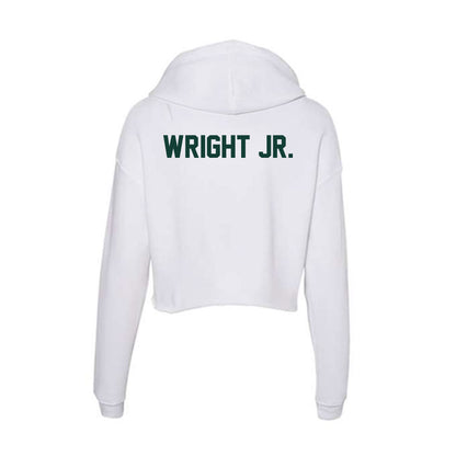 Michigan State - NCAA Football : Robert Wright Jr. - Women's Crop Fleece Hoodie-1