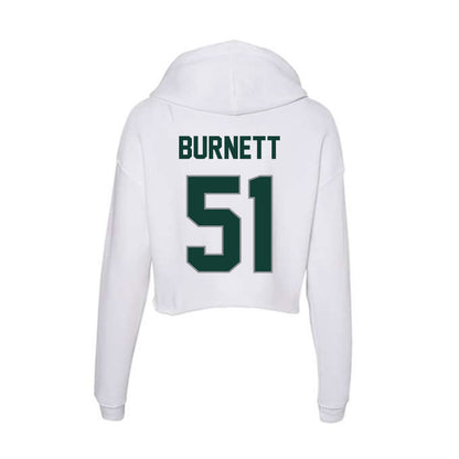 Michigan State - NCAA Football : Kekai Burnett - Women's Crop Fleece Hooded Sweatshirt-1