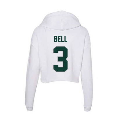 Michigan State - NCAA Football : Tre Bell - Women's Crop Fleece Hoodie-1