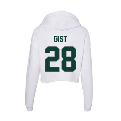 Michigan State - NCAA Football : Zion Gist - Women's Crop Fleece Hoodie-1