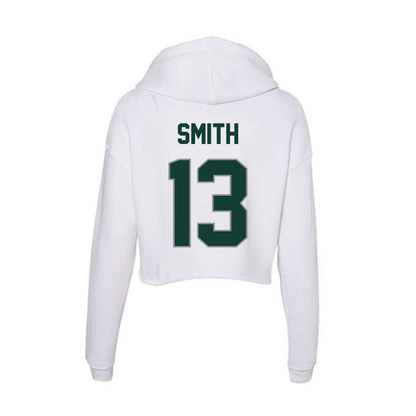 Michigan State - NCAA Football : Isaac Smith - Women's Crop Fleece Hoodie-1