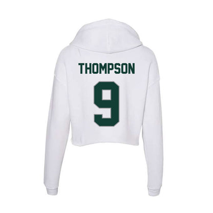 Michigan State - NCAA Football : Keahnist Thompson - Women's Crop Fleece Hooded Sweatshirt-1
