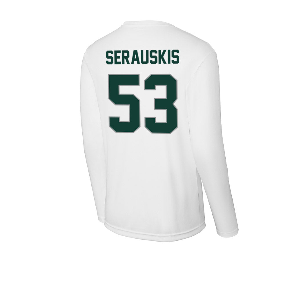Michigan State - NCAA Football : Trey Serauskis - Activewear Long Sleeve T-Shirt-1