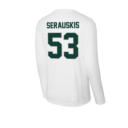 Michigan State - NCAA Football : Trey Serauskis - Activewear Long Sleeve T-Shirt-1