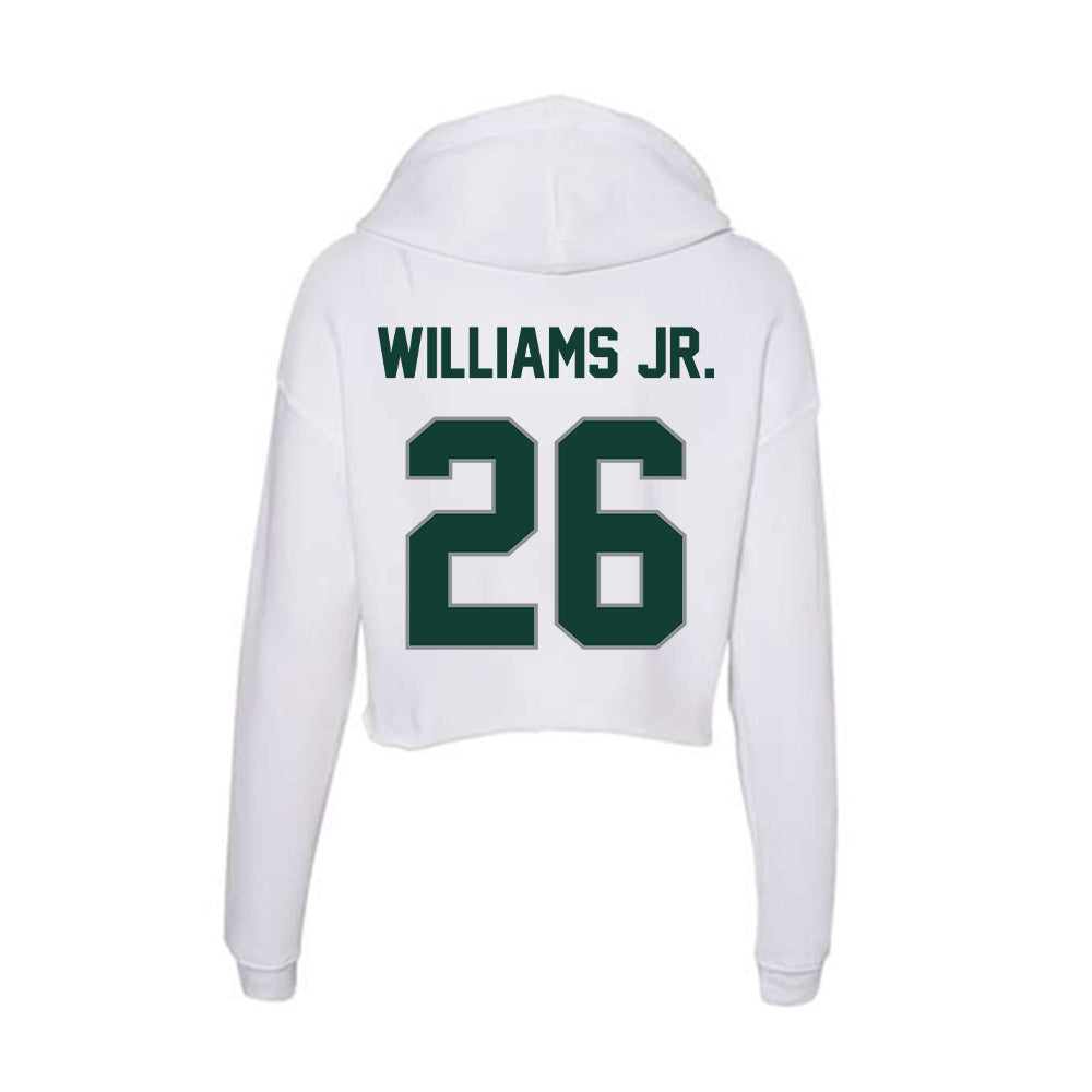 Michigan State - NCAA Football : Cedric Williams Jr. - Women's Crop Fleece Hooded Sweatshirt-1