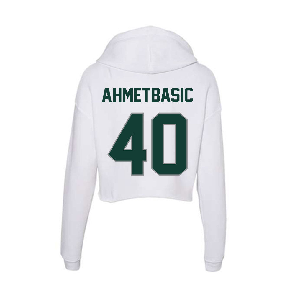 Michigan State - NCAA Football : Tarik Ahmetbasic - Women's Crop Fleece Hooded Sweatshirt-1