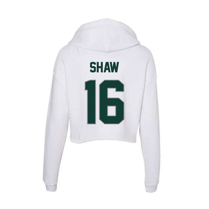 Michigan State - NCAA Football : Adam Shaw - Women's Crop Fleece Hooded Sweatshirt-1