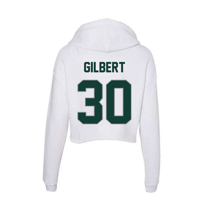 Michigan State - NCAA Men's Ice Hockey : Dolan Gilbert - Women's Crop Fleece Hoodie-1