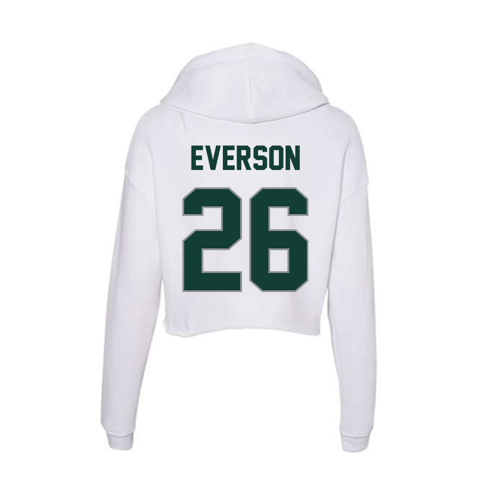 Michigan State - NCAA Baseball : Andrew Everson - Women's Crop Fleece Hoodie-1