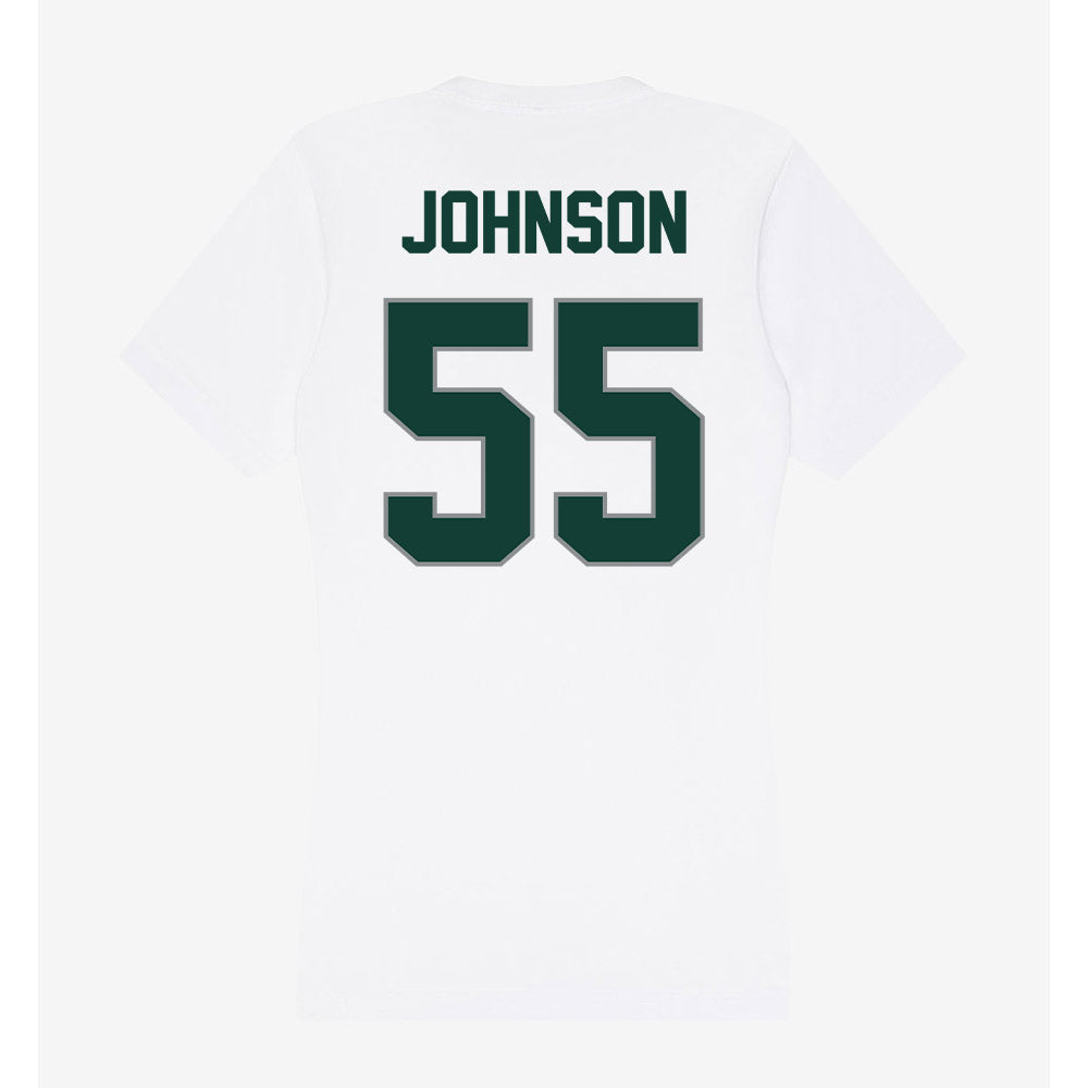 Michigan State - NCAA Football : Rakeem Johnson - Women's V-Neck T-Shirt-1