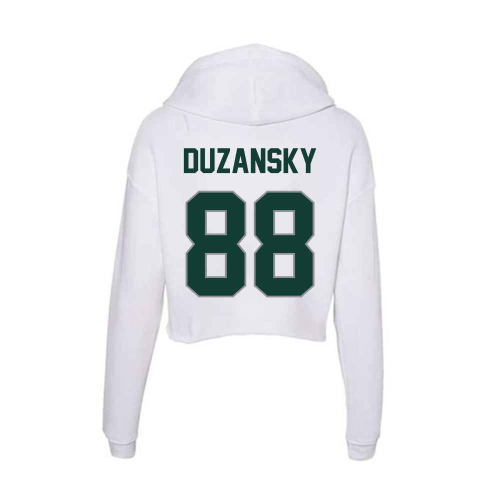 Michigan State - NCAA Football : Nick Duzansky - Women's Crop Fleece Hooded Sweatshirt-1