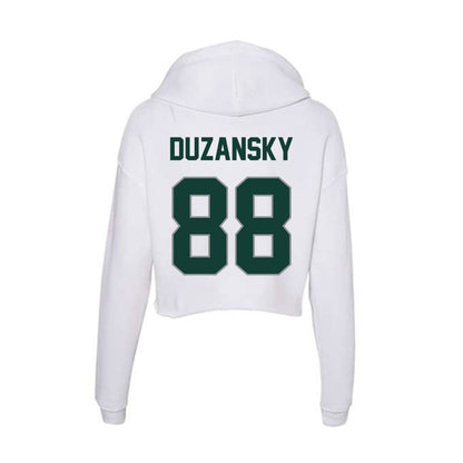 Michigan State - NCAA Football : Nick Duzansky - Women's Crop Fleece Hooded Sweatshirt-1