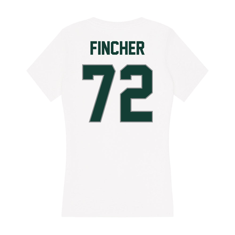 Michigan State - NCAA Football : Dallas Fincher - Women's V-Neck T-Shirt-1