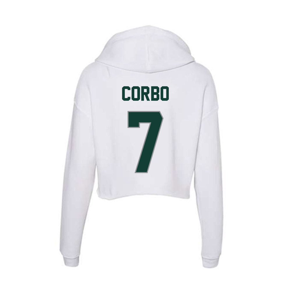Michigan State - NCAA Women's Field Hockey : Mia Corbo - Women's Crop Fleece Hooded Sweatshirt-1