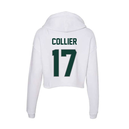 Michigan State - NCAA Football : Braylon Collier - Women's Crop Fleece Hoodie-1
