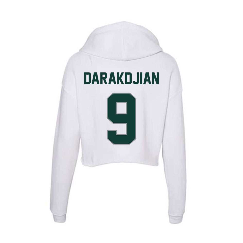 Michigan State - NCAA Men's Soccer : Andrew Darakdjian - Women's Crop Fleece Hoodie-1