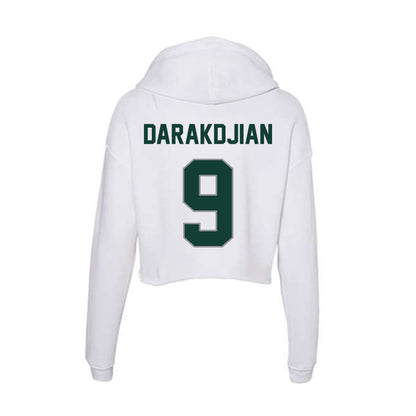 Michigan State - NCAA Men's Soccer : Andrew Darakdjian - Women's Crop Fleece Hoodie-1
