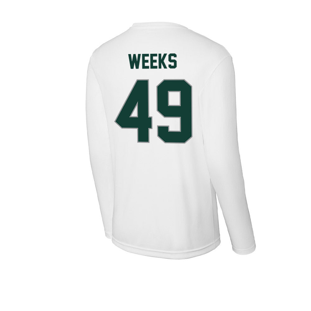 Michigan State - NCAA Football : Alex Weeks - Activewear Long Sleeve T-Shirt-1
