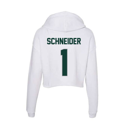 Michigan State - NCAA Women's Volleyball : Lia Schneider - Women's Crop Fleece Hoodie-1