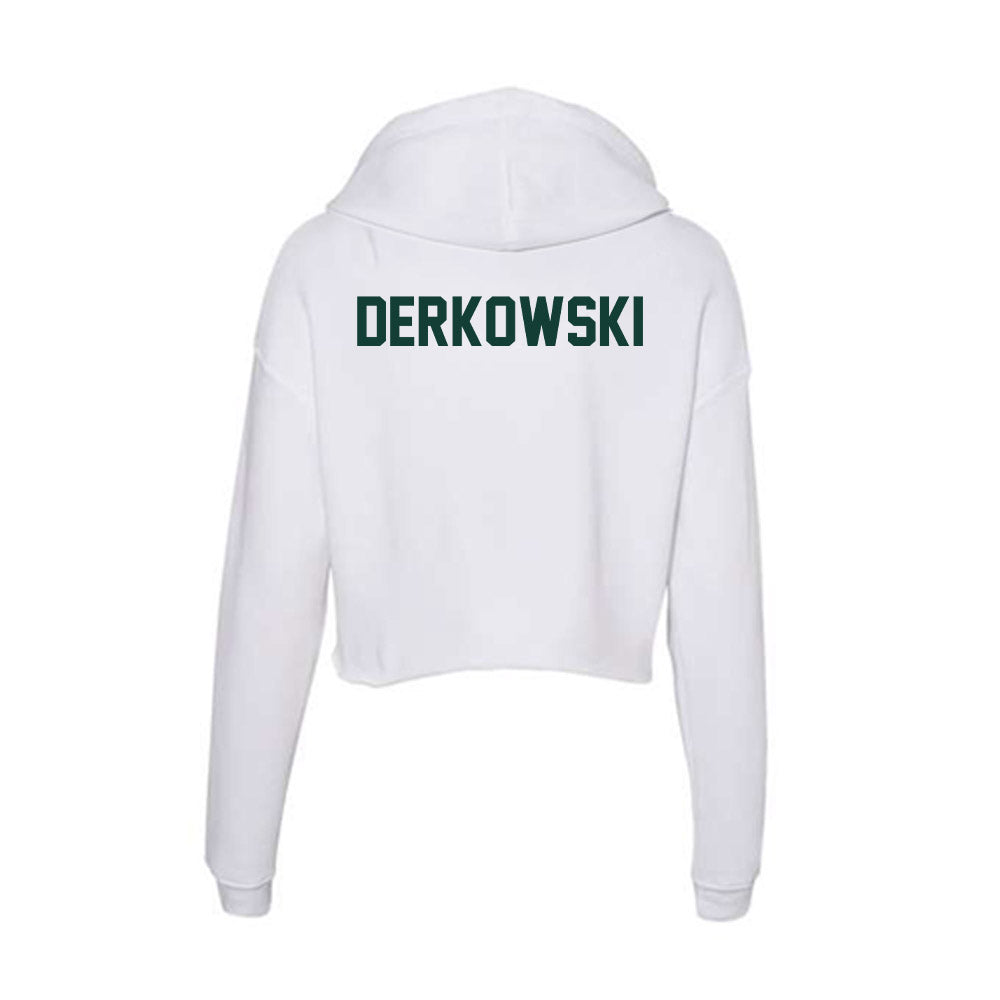 Michigan State - NCAA Women's Rowing : Isabelle Derkowski - Women's Crop Fleece Hoodie-1