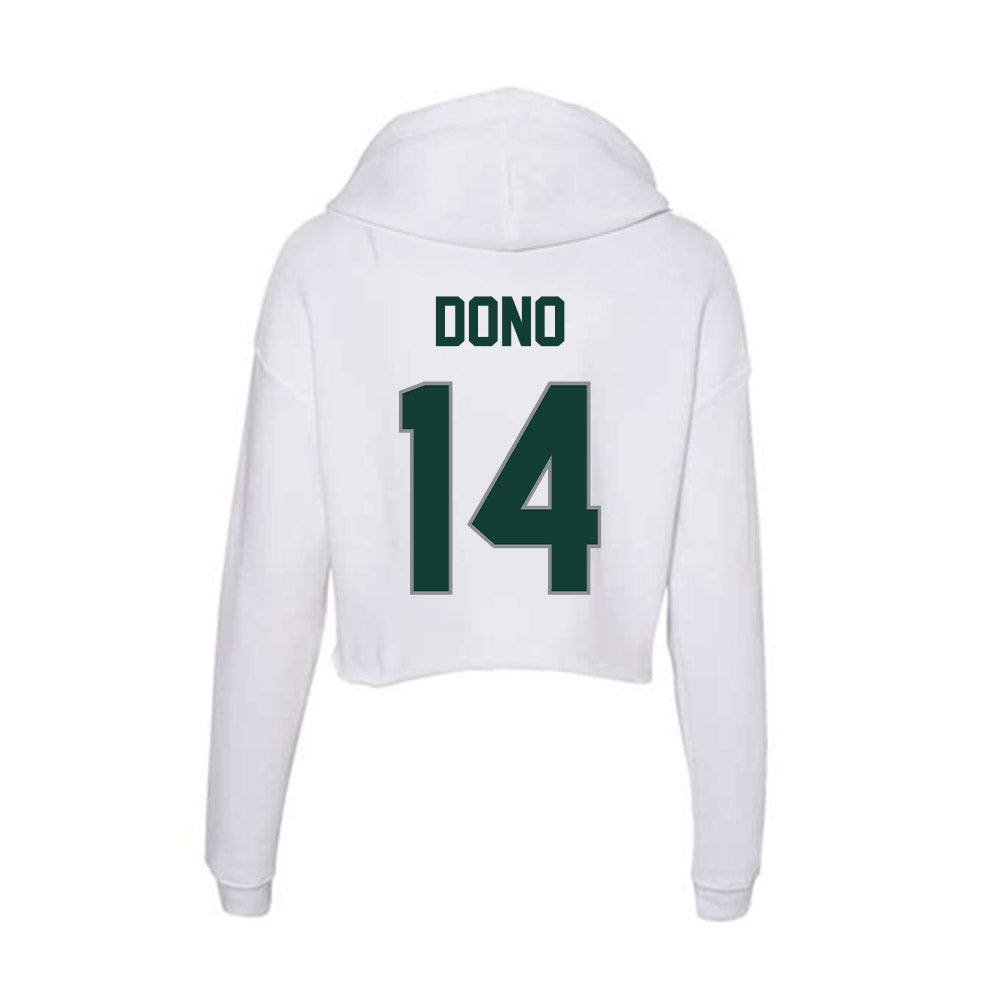 Michigan State - NCAA Men's Soccer : Dominic Dono - Women's Crop Fleece Hooded Sweatshirt-1
