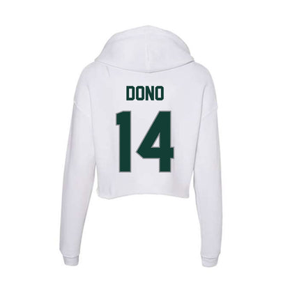 Michigan State - NCAA Men's Soccer : Dominic Dono - Women's Crop Fleece Hooded Sweatshirt-1
