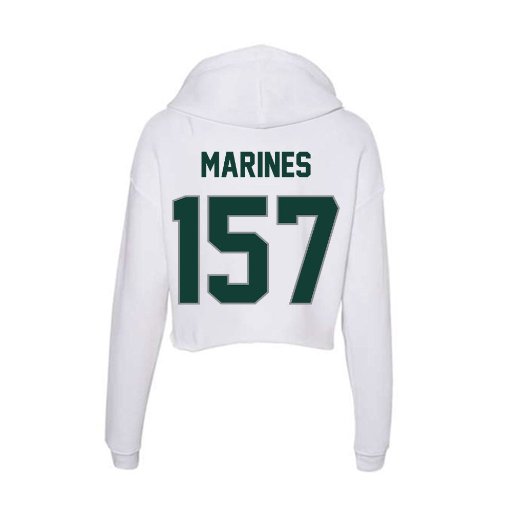Michigan State - NCAA Wrestling : Darius Marines - Women's Crop Fleece Hoodie-1