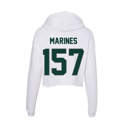 Michigan State - NCAA Wrestling : Darius Marines - Women's Crop Fleece Hoodie-1