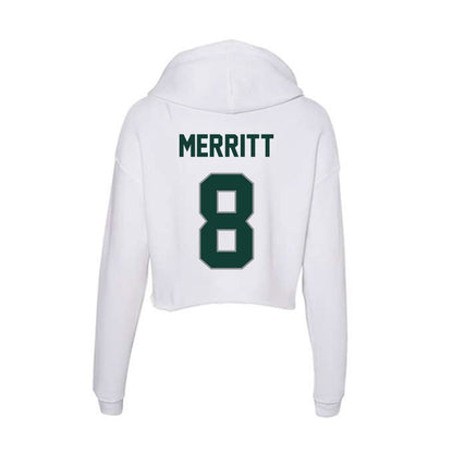 Michigan State - NCAA Men's Soccer : Miles Merritt - Women's Crop Fleece Hooded Sweatshirt-1