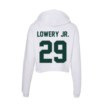Michigan State - NCAA Football : Marqui Lowery Jr. - Women's Crop Fleece Hoodie-1